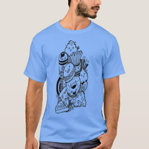 T-shirt Junk Food Happy Emoji Premium