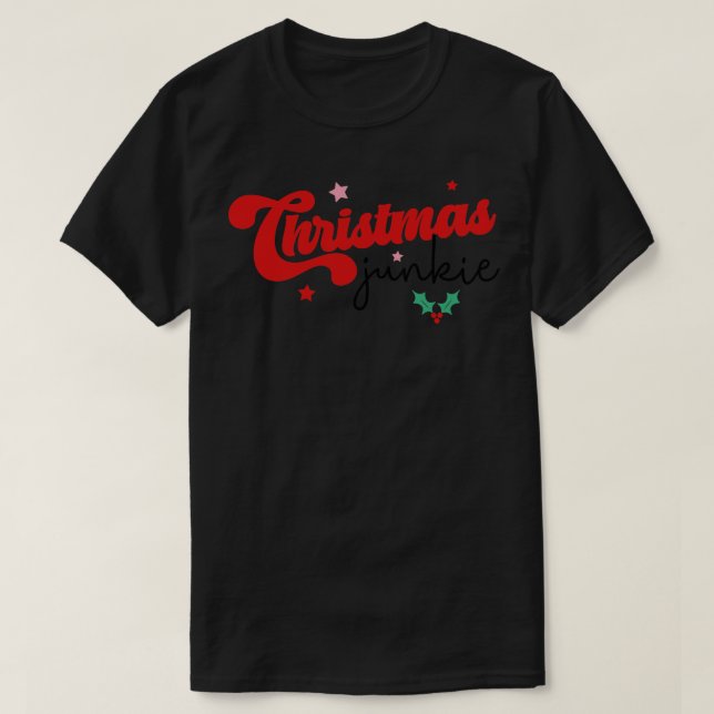 T-shirt Junkie de Noël (Design devant)