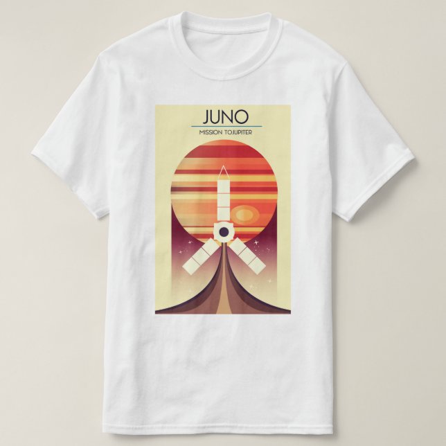 T-shirt Juno - Mission à Jupiter Art spatial (Design devant)