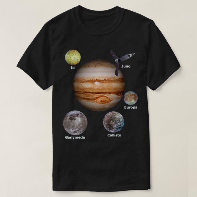 T-shirt Juno Spacecraft Mission To Jupiter  (Design devant)