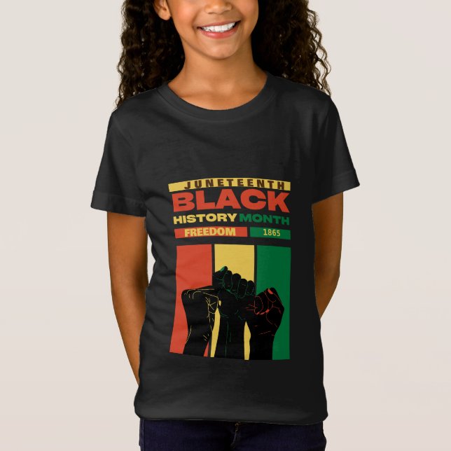 T-Shirt junte african black freedom 1865 nom de l'histoire (Devant)