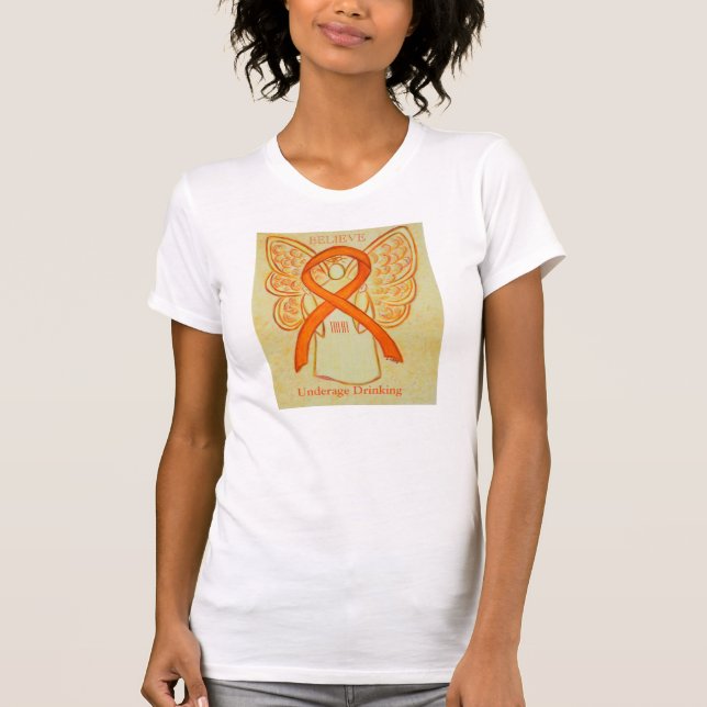 T-shirt Jupe de l'angle de ruban de sensibilisation à l'al (Devant)