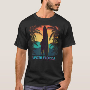 T-shirt Jupiter Florida Fl Palm Tree Surfer Surf Surfer