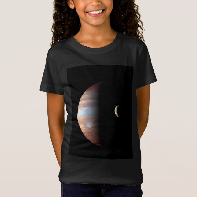 T-Shirt Jupiter Géant Gaz Planète & Io Galilée Lune (Devant)