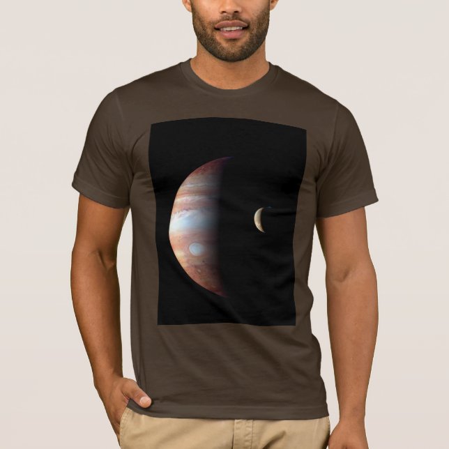 T-shirt Jupiter Planète géante gazeuse & Io Lune galiléenn (Devant)
