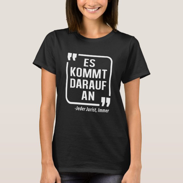T-shirt Jura Jurist Avocat Juge Étudiant Dit (Devant)
