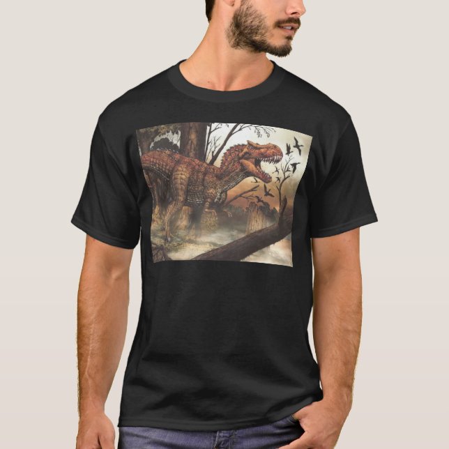 T-shirt Jurassic Journey : Dinosaure dans son habitat natu (Devant)