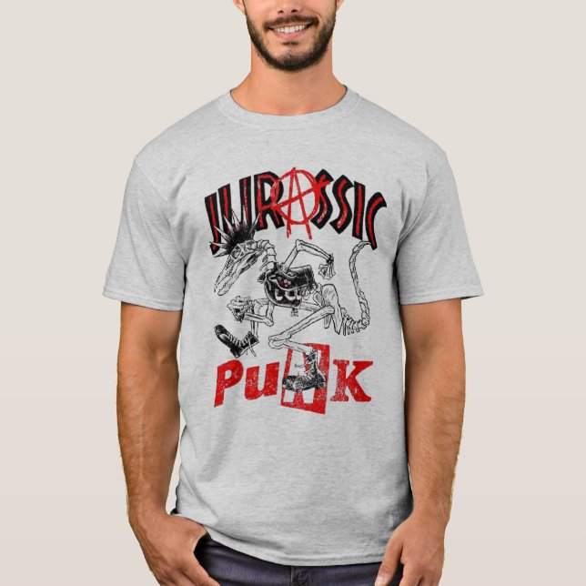 T-shirt Jurassic Punk Geek (Devant)