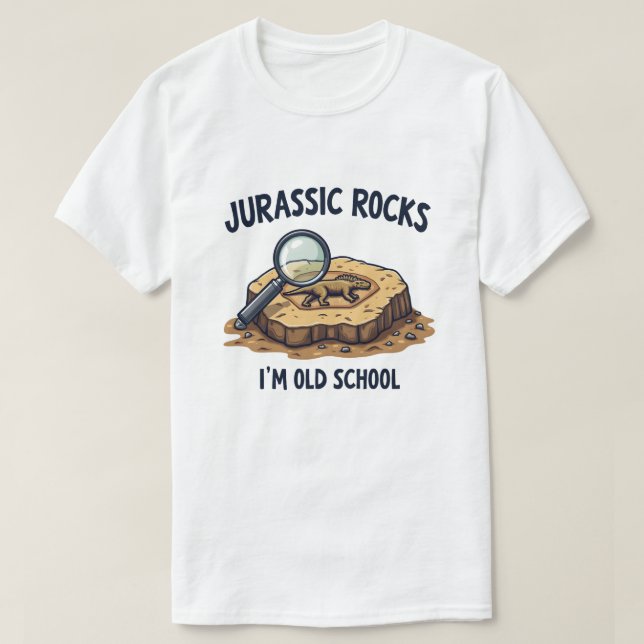 T-shirt Jurassic Rocks - I'm Old School (Design devant)