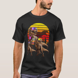 T-shirt Jurassic T Rex Famille Retro Vintage Monde Dinosau