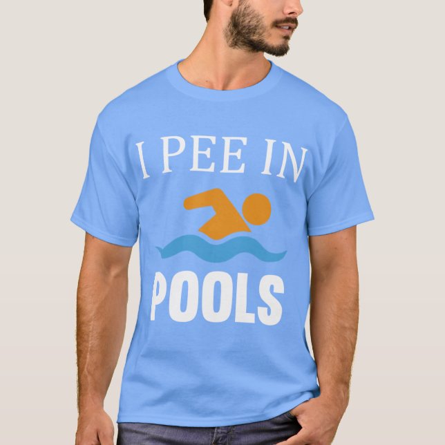 T-shirt J'urine dans les piscines ami (Devant)