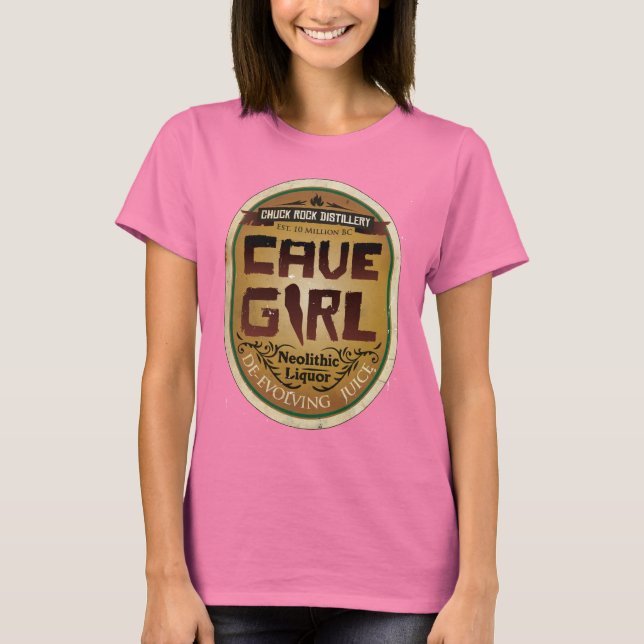 T-shirt Jus de la fille de la grotte en évolution (Devant)