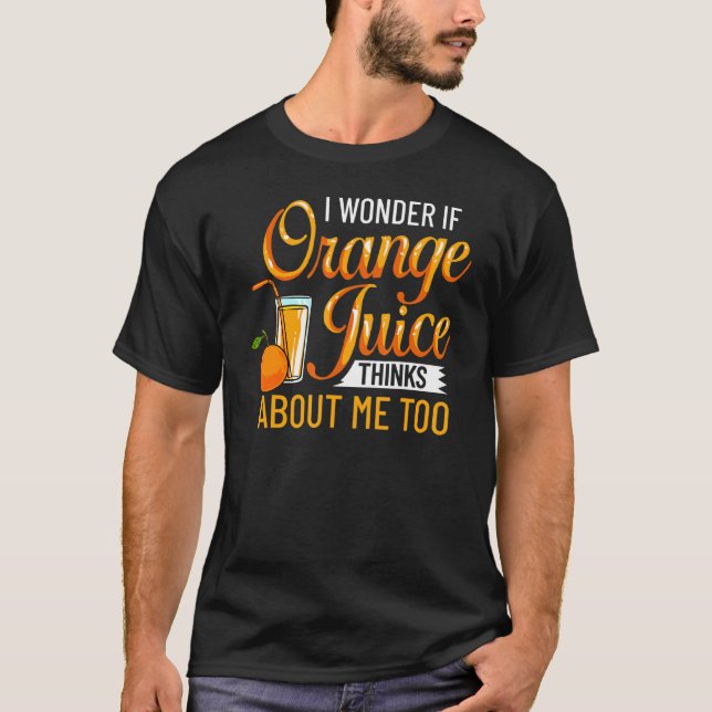 T-shirt Jus De Machine À Jus D'Orange Boire Mix Fraîche (Devant)