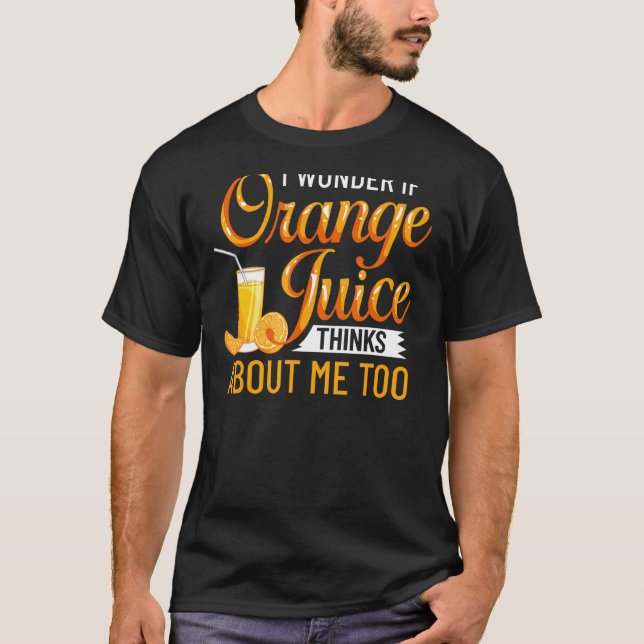T-shirt Jus De Machine À Jus D'Orange Boire Mix Fraîche (Devant)