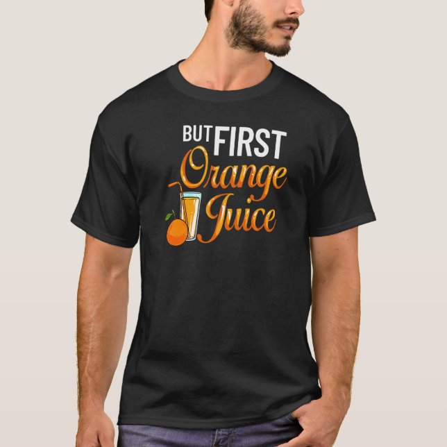 T-shirt Jus De Machine À Jus D'Orange Boire Mix Fraîche (Devant)