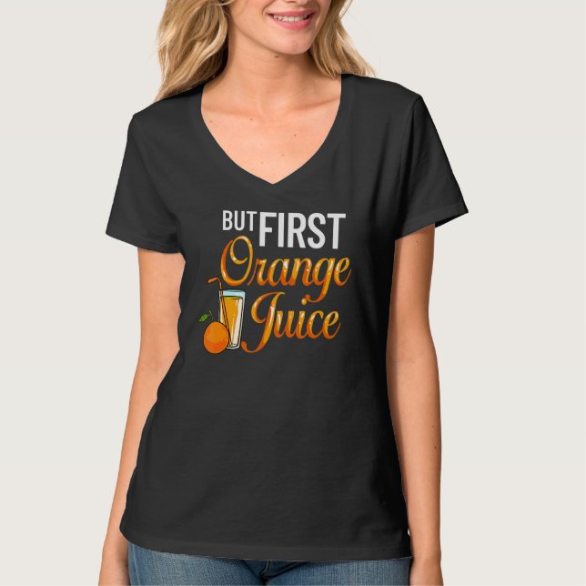 T-shirt Jus De Machine À Jus D'Orange Boire Mix Fraîche (Devant)