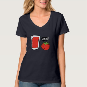 T-shirt Jus De Tomate Et Salade De Végétan Drôle