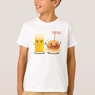 T-shirt Jus d'orange et hamburger Best Friend