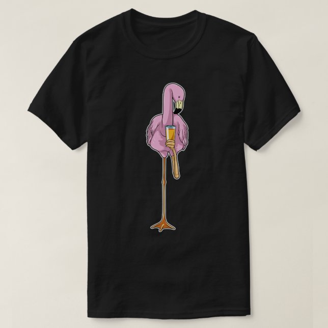 T-shirt Jus d'orange Flamant rose (Design devant)