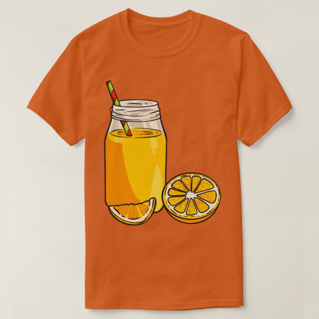 T-shirt Jus d'orange Oranges Jus de fruits Boisson (Design devant)