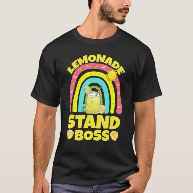 T-shirt Jus Lemonade Stand Boss Pour Garçons Filles Enfant (Devant)
