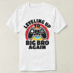 T-shirt Jusqu'À Big Bro Encore Vintage Gamer Big Bro