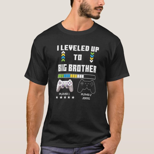 T-shirt Jusqu'À Big Brother Vidéo Gamer Grossesse Un (Devant)