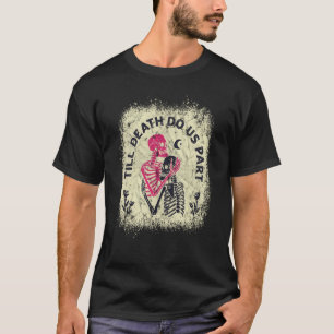 T-shirt Jusqu'à ce que la mort nous sépare Skeleton Black