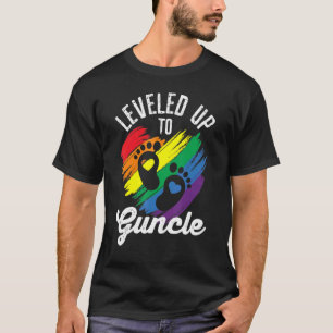 T-shirt Jusqu'À Guncle Arc-En-Ciel Fière Oncle Gay Lgbt