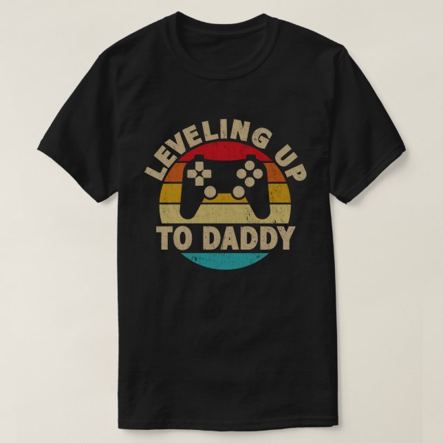 T-shirt Jusqu'À La Faire-part De Grossesse De Papa Gamer (Design devant)