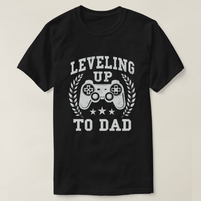 T-shirt Jusqu'À La Faire-part De Grossesse De Papa Gamer (Design devant)