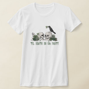T-shirt Jusqu'à la mort Fleur d'Irlande Crâne Enterrement 