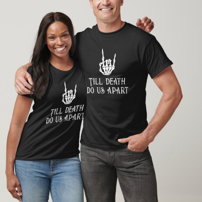 T-shirt Jusqu'à la mort nous séparent Gothique Squelette É (Créateur téléchargé)