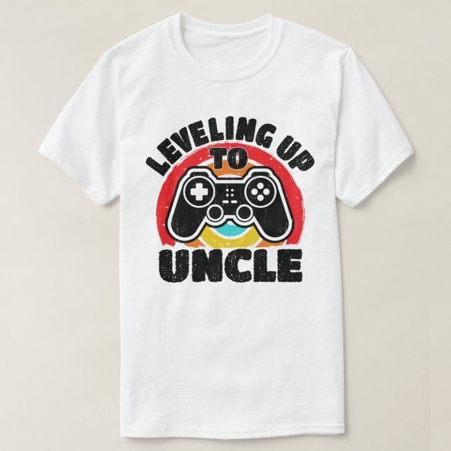 T-shirt Jusqu'À Oncle Gamer Jeu futur oncle (Design devant)