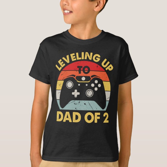T-shirt Jusqu'à papa de 2 (Devant)