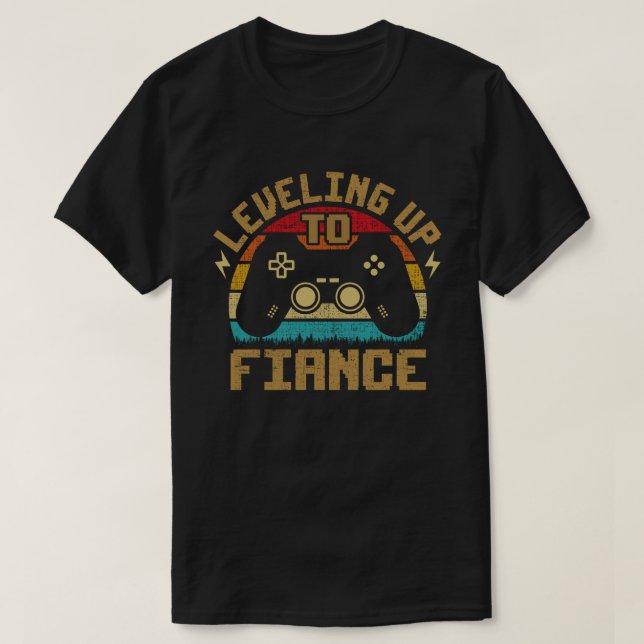 T-shirt Jusqu'Au Joueur De La Fiance Récemment Engagé Coup (Design devant)