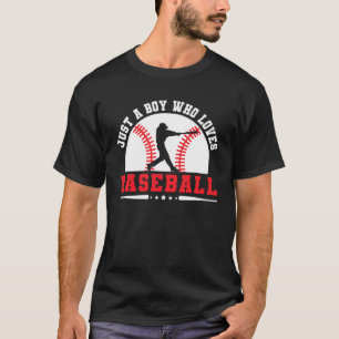 T-shirt Just A Boy Who Loves Baseball amant Drôle dit