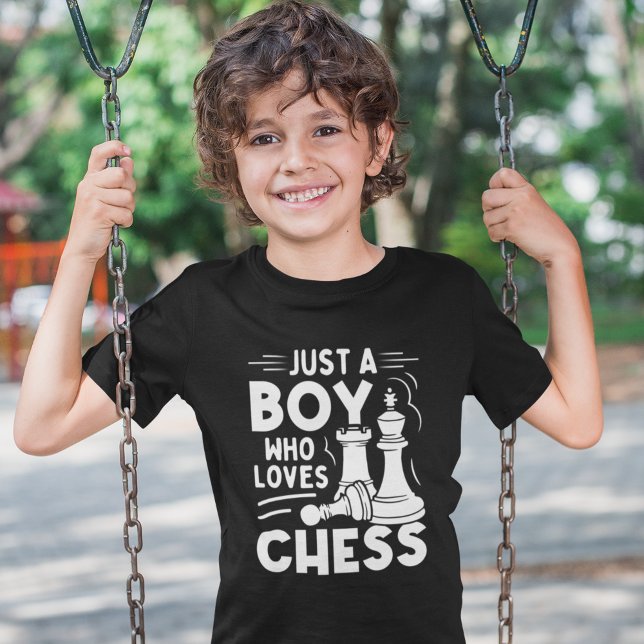 T-shirt Just a Boy who Loves Cjees – Kids Chess Lover (Créateur téléchargé)