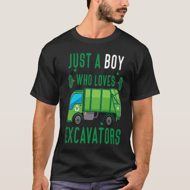 T-shirt Just A Boy Who Loves Garbage Trucks funny idea 3 (Devant)