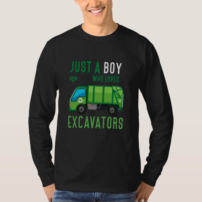 T-shirt Just A Boy Who Loves Garbage Trucks idea (Devant)