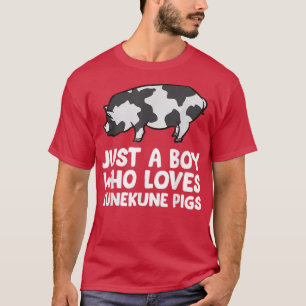 T-shirt Just a Boy Who Loves Kunekune Pigs