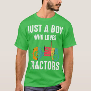 T-shirt Just A Boy Who Loves Tractors Farmer (2)