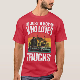 T-shirt Just a Boy Who Loves Trucks Funny