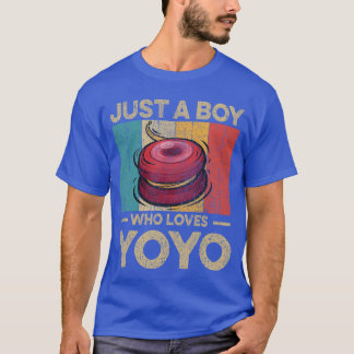 T-shirt Just A Boy Who Loves Yoyo Funny Vintage Yoyo Boys 