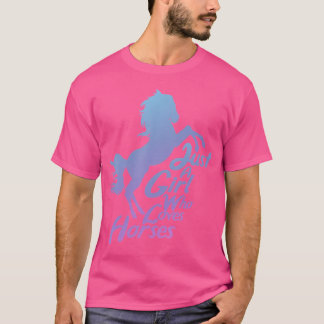 T-shirt Just A Girl Who Love Horses Girl Horse Riding