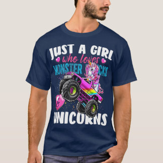 T-shirt Just a Girl Who Love Monster Trucks and Gift