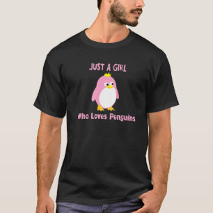 T-shirt Just a Girl Who Love Penguins fun4m3animal fun4m3