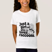 Just a Girl Who Love Raccoons drôle design
