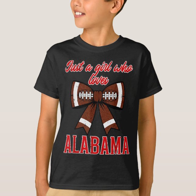 T-shirt Just A Girl Who Loves Alabama Kids Women Girls You (Devant)