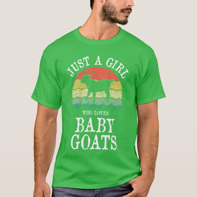 T-shirt Just A Girl Who Loves Baby Goats gift funny (Devant)